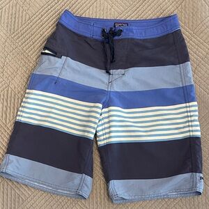 Patagonia Boys 12 Multi-Blue Striped Board Shorts